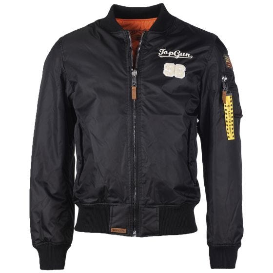 Mil-Tec Top Gun Flight Jacket Tomcat Schwarz