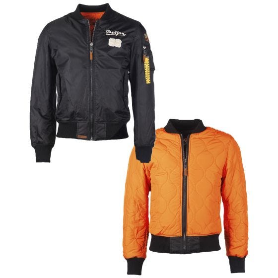 Mil-Tec Top Gun Flight Jacket Tomcat Schwarz