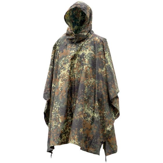 Wasserdichter Poncho Ripstop Flecktarn