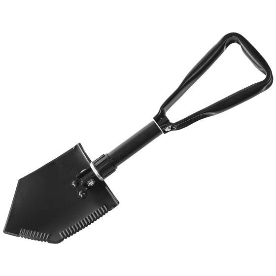 Mil-Tec US Dreifach klappbare Schaufel mit Tasche 2,5 mm - Schwarz