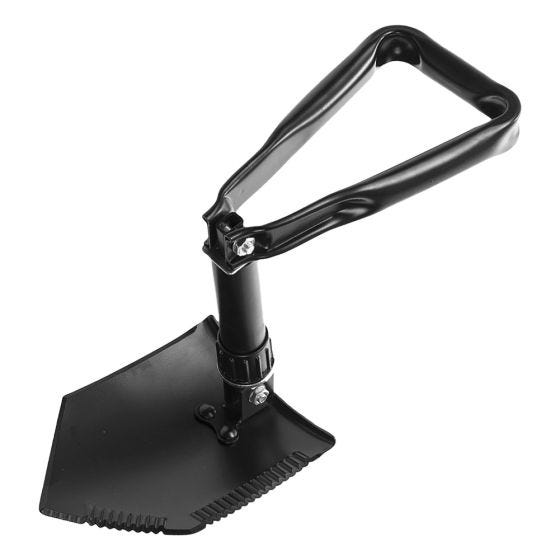 Mil-Tec US Dreifach klappbare Schaufel mit Tasche 2,5 mm - Schwarz