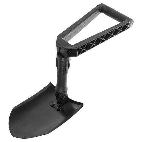 Mil-Tec US Dreifach klappbare Schaufel mit Tasche 2 mm - Schwarz