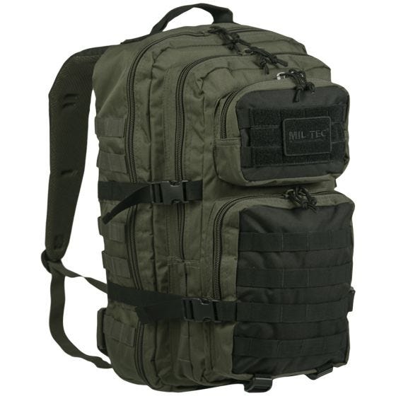 Mil-Tec US Assault Pack Einsatzrucksack Groß Ranger Green/Schwarz