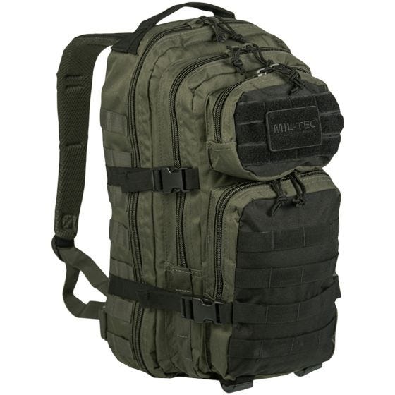 Mil-Tec US Assault Pack Small Einsatzrucksack mit MOLLE-Befestigungssystem Ranger Green/Schwarz