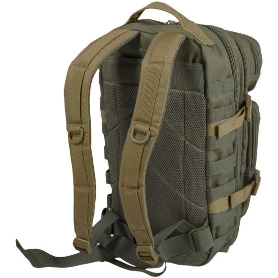 Mil-Tec US Assault Pack Small Einsatzrucksack mit MOLLE-Befestigungssystem Ranger Green/Coyote