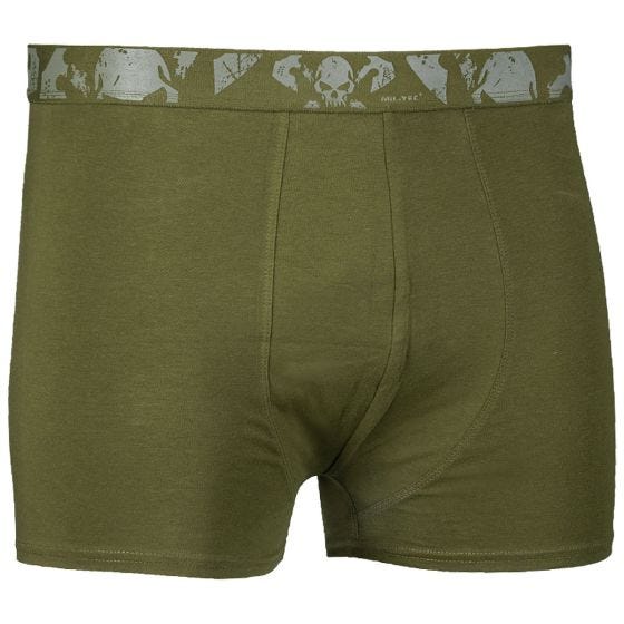Mil-Tec Skull Boxershorts 2er-Pack - Olivgrün