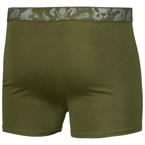 Mil-Tec Skull Boxershorts 2er-Pack - Olivgrün