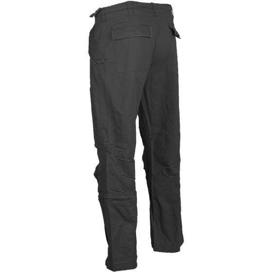 Mil-Tec Fliegerhose aus Baumwoll-Popeline Prewashed Schwarz