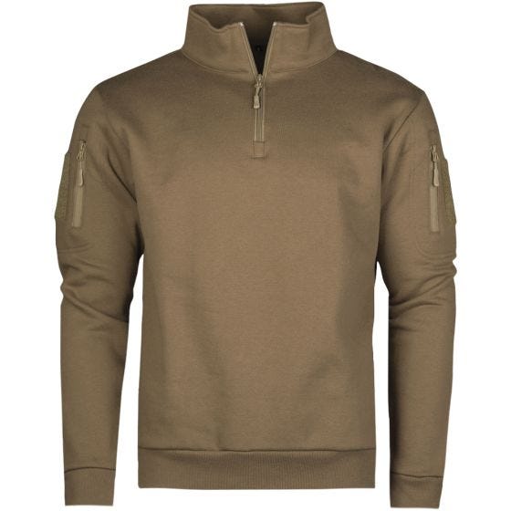 Mil-Tec Taktisches Sweatshirt mit Reißverschluss Dark Coyote