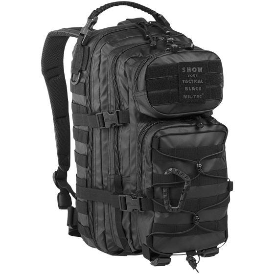 Mil-Tec US Assault Pack Small Einsatzrucksack mit MOLLE-Befestigungssystem Tactical Schwarz