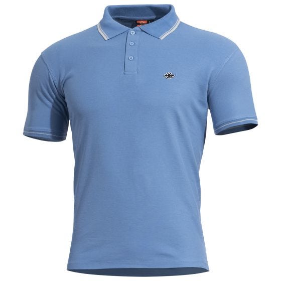 Pentagon Aniketos Stripes Polo-T-Shirt - Dawn Blue