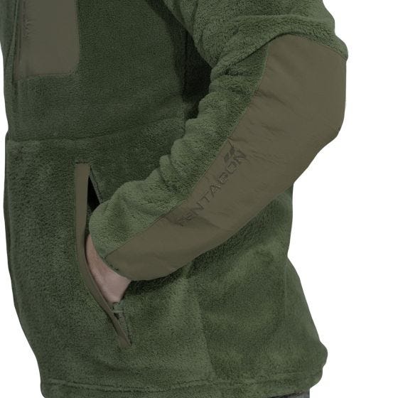 Pentagon Grizzly Sweater mit durchgehendem Reißverschluss - Camo Green