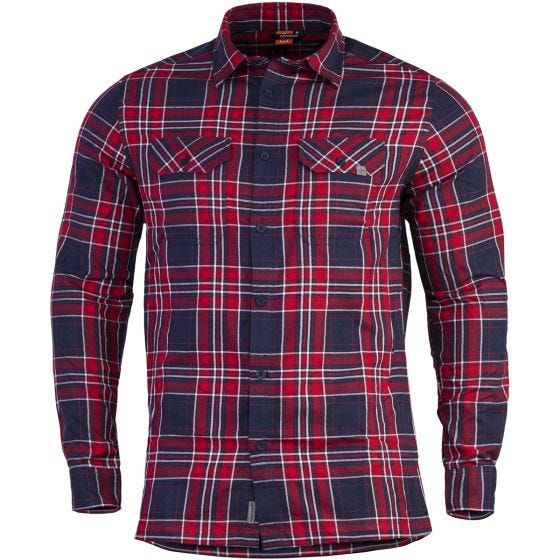 Pentagon Drifter Langarm-Flanellhemd Red Checks