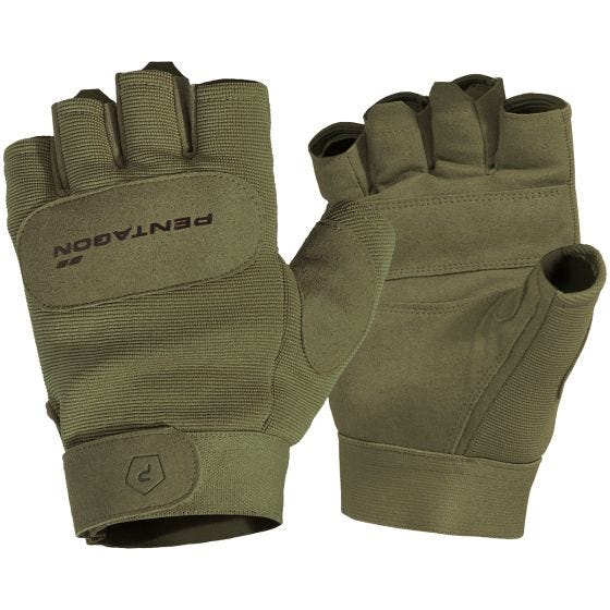 Pentagon Duty Mechanic Halbfinger-Handschuhe Olivgrün