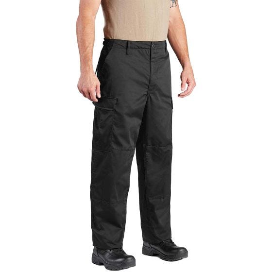 Propper BDU Hose mit Knopfverschluss aus Baumwoll-Polyester-Twill Schwarz