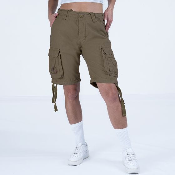 Surplus Airborne Vintage Shorts Damen - Verwaschenes Olive