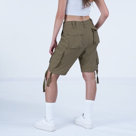 Surplus Airborne Vintage Shorts Damen - Verwaschenes Olive