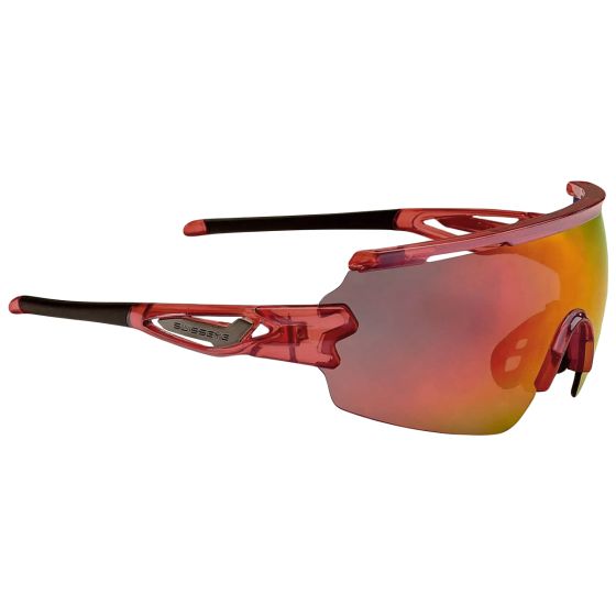 Swiss Eye Signal RX Sonnenbrille - Rauchrote schwarze Revo-Linse / Glänzender Laserkristallrot/Schwarzer Rahmen