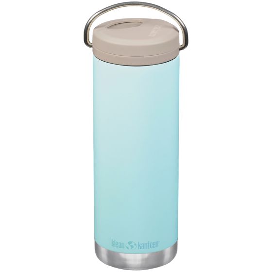 Klean Kanteen TKWide 592 ml Isolierte Trinkflasche mit Twist Cap w/Straw - Blue Tint