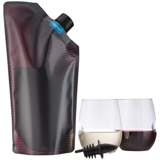 Vapur Wandervino Collection & 2 Glas-Set Maroon