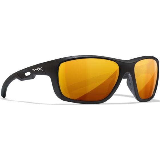 Wiley X WX Aspect Brille - Captivate Polarized Bronze Mirror Lens / in Mattschwarz Frame