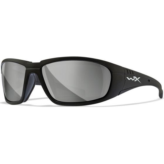 Wiley X WX Boss Brille - Silber Flash Lens / in Mattschwarz Frame