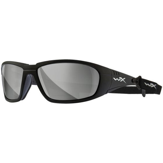 Wiley X WX Boss Brille - Silber Flash Lens / in Mattschwarz Frame