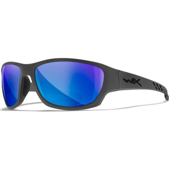 Wiley X WX Climb Brille - Captivate Polarized Blau Mirror Lenses / Matte Grau Frame