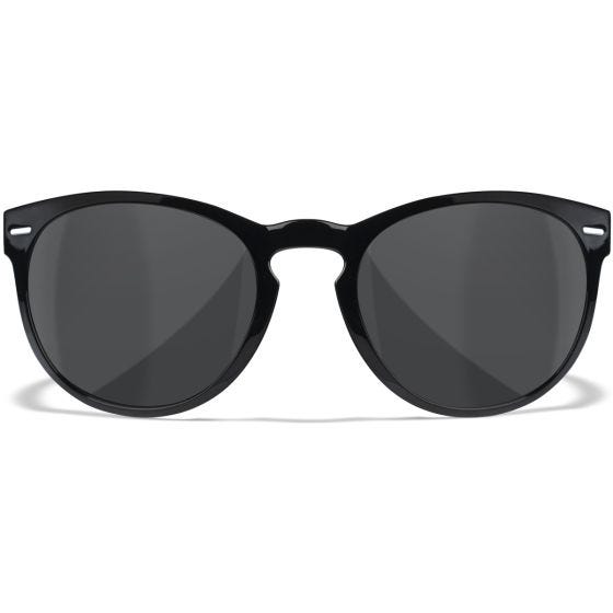 Wiley X WX Covert Brille - Grau Lenses / Hochglanz Schwarz Frame