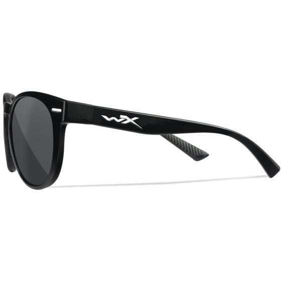 Wiley X WX Covert Brille - Grau Lenses / Hochglanz Schwarz Frame