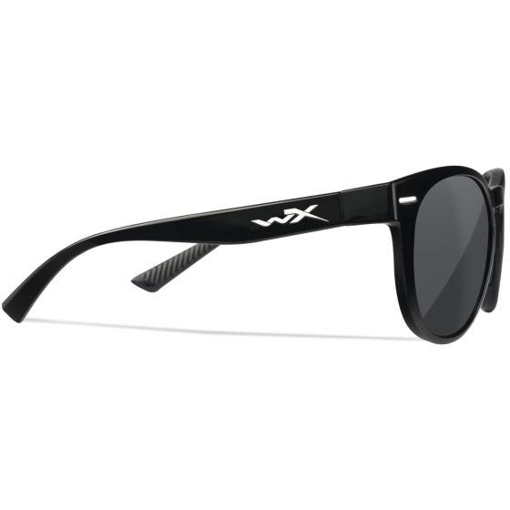 Wiley X WX Covert Brille - Grau Lenses / Hochglanz Schwarz Frame