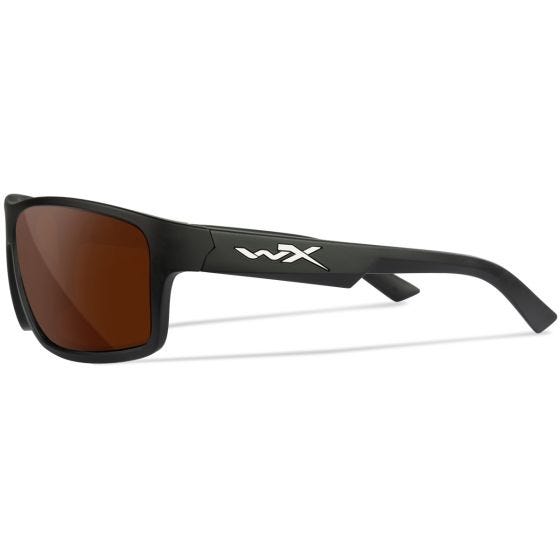 Wiley X WX Peak Brille - Captivate Polarized Copper Lenses / in Mattschwarz Frame