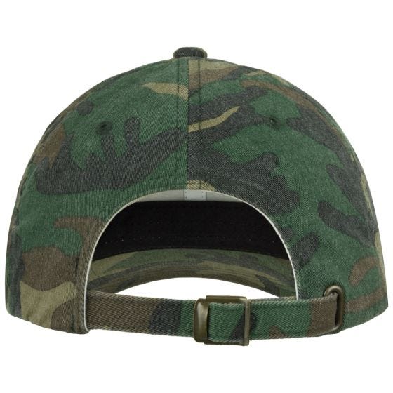 YP Low Profile Camo Washed Mütze - Woodland