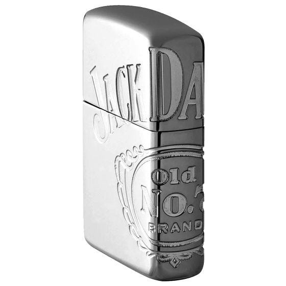 Zippo Jack Daniel's Armor Feuerzeug - Black Ice