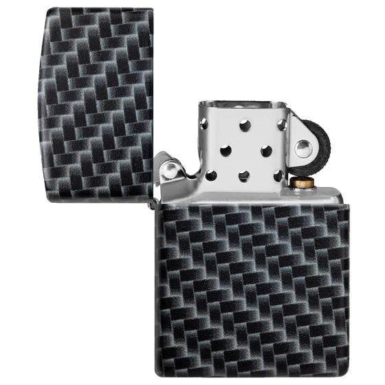 Zippo Carbon Fibre Design Feuerzeug - White Matte
