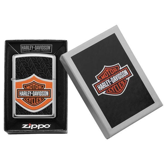 Zippo Harley Davidson Feuerzeug - High Polish Chrome