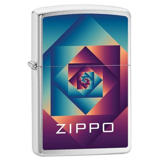 Zippo Design Illusion Feuerzeug - Gebürstetes Chrom