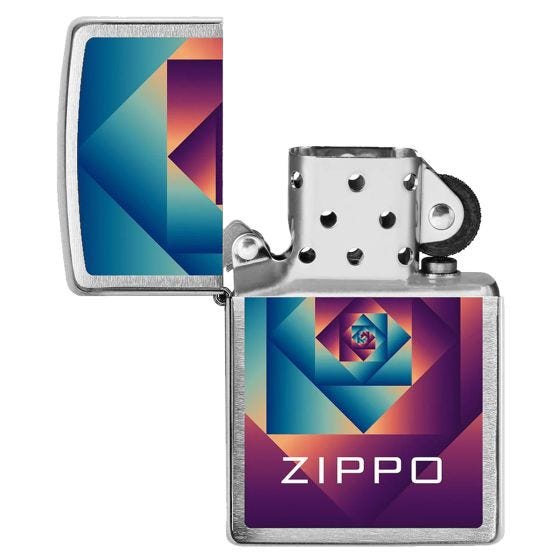 Zippo Design Illusion Feuerzeug - Gebürstetes Chrom