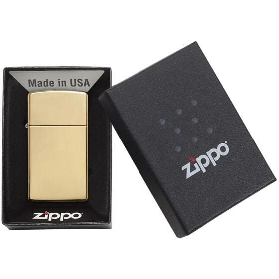 Zippo Slim High Polish Brass Feuerzeug