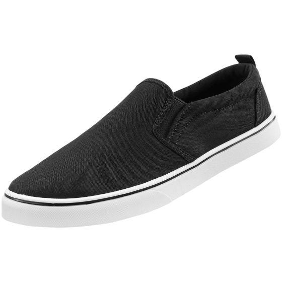 Brandit Southampton Sneaker zum Reinschlüpfen Schwarz/Weiß
