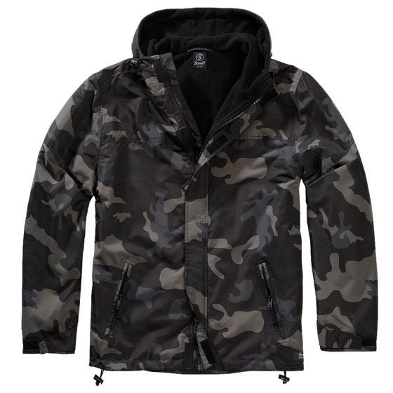 Brandit Windjacke mit Reißverschluss - Dark Camo