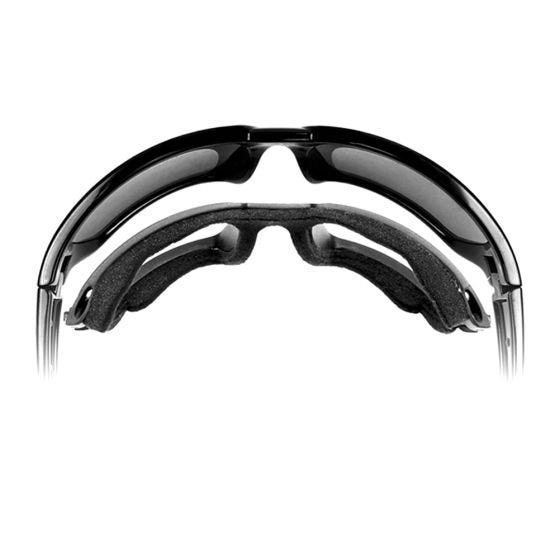 Wiley X WX Gravity Schutzbrille - Polarisierte und verspiegelte Gläser in Blau / Gestell in Black Crystal