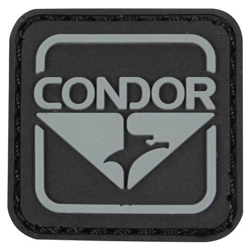 Condor PVC-Patch mit Logo Schwarz/Grau
