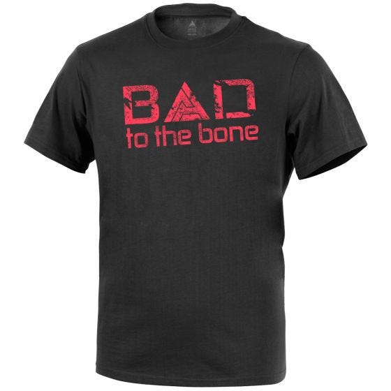 Direct Action T-Shirt mit Aufschrift „Bad to the Bone“ Schwarz