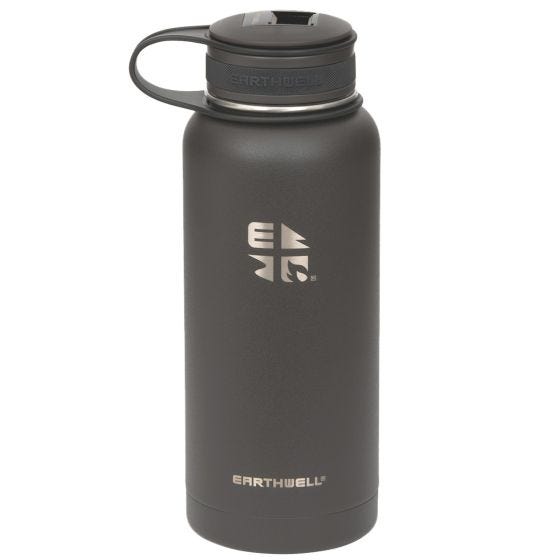 Earthwell Kewler Vakuum-Trinkflasche mit Flaschenöffner 946 ml Volcanic Black