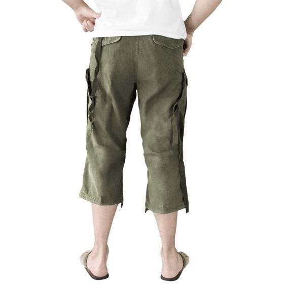 Surplus Engineer Shorts im Vintage-Stil mit 3/4-Bein Oliv