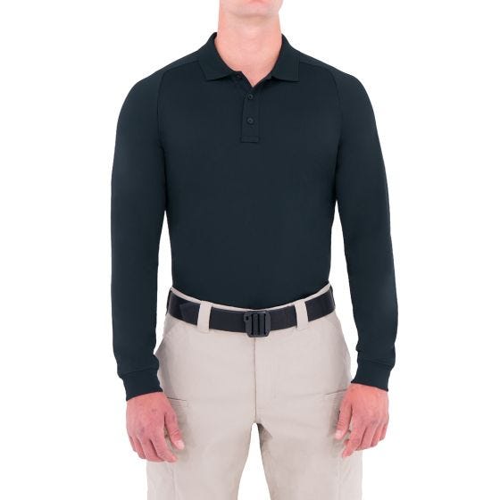 First Tactical Performance Herren Langarm-Polohemd Midnight Navy