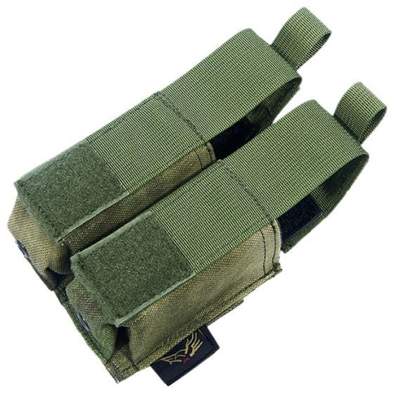 Flyye Ver. HP Doppel-Magazintasche für 9 mm-Kaliber MOLLE-Befestigungssystem A-TACS FG