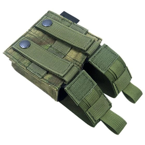 Flyye Ver. HP Doppel-Magazintasche für 9 mm-Kaliber MOLLE-Befestigungssystem A-TACS FG
