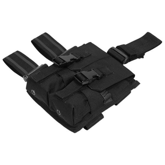 Flyye Drop Leg Beinholster-Doppel-Magazintasche für M4/M16 Schwarz